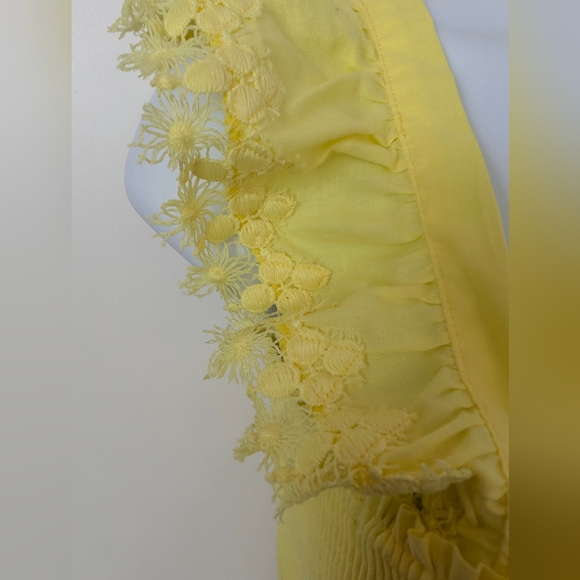Peixoto Yellow Blouse with Ruffles - NWT - Picture 6 of 6